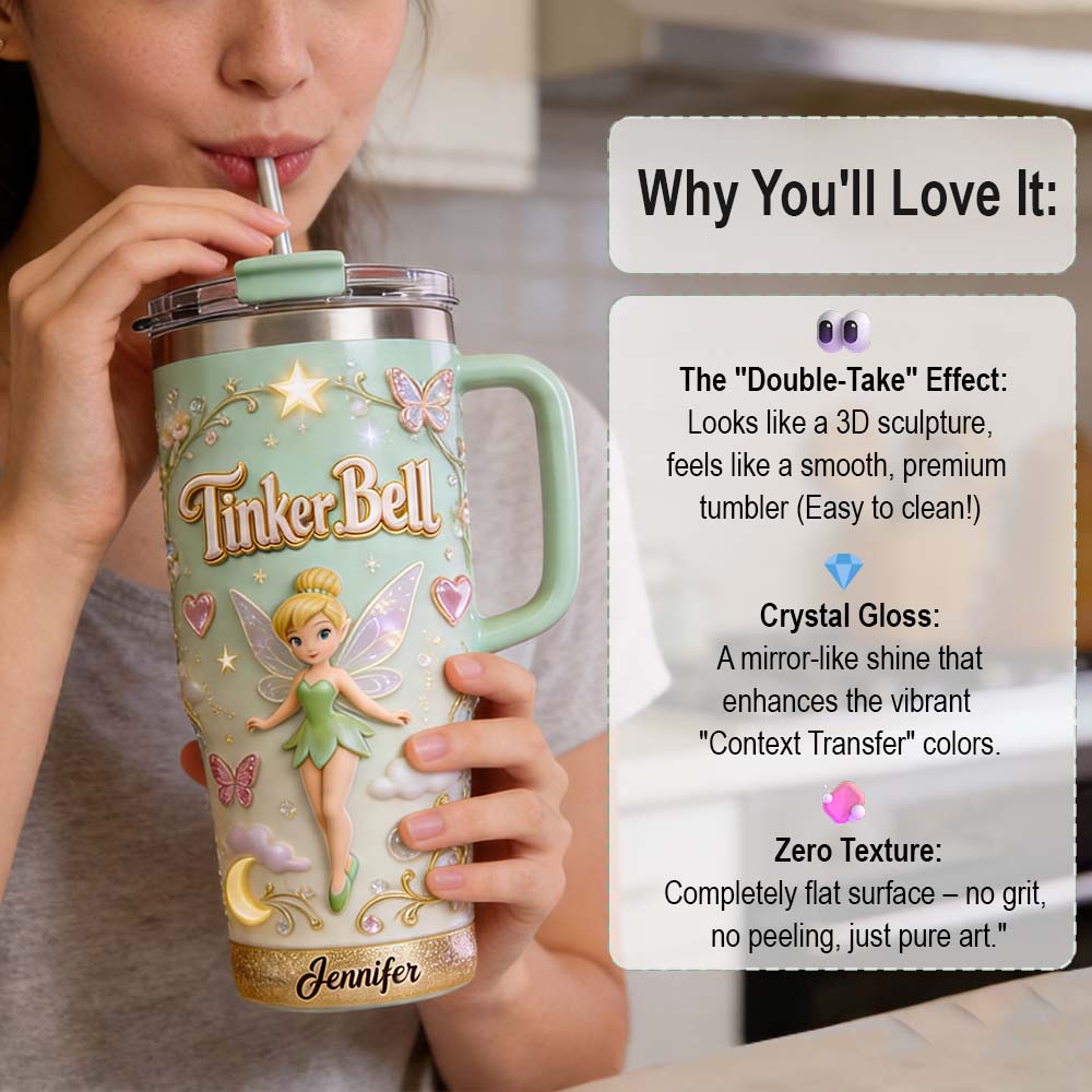 Pixie Dust - Personalized Flying Fairy Tumbler With Handle