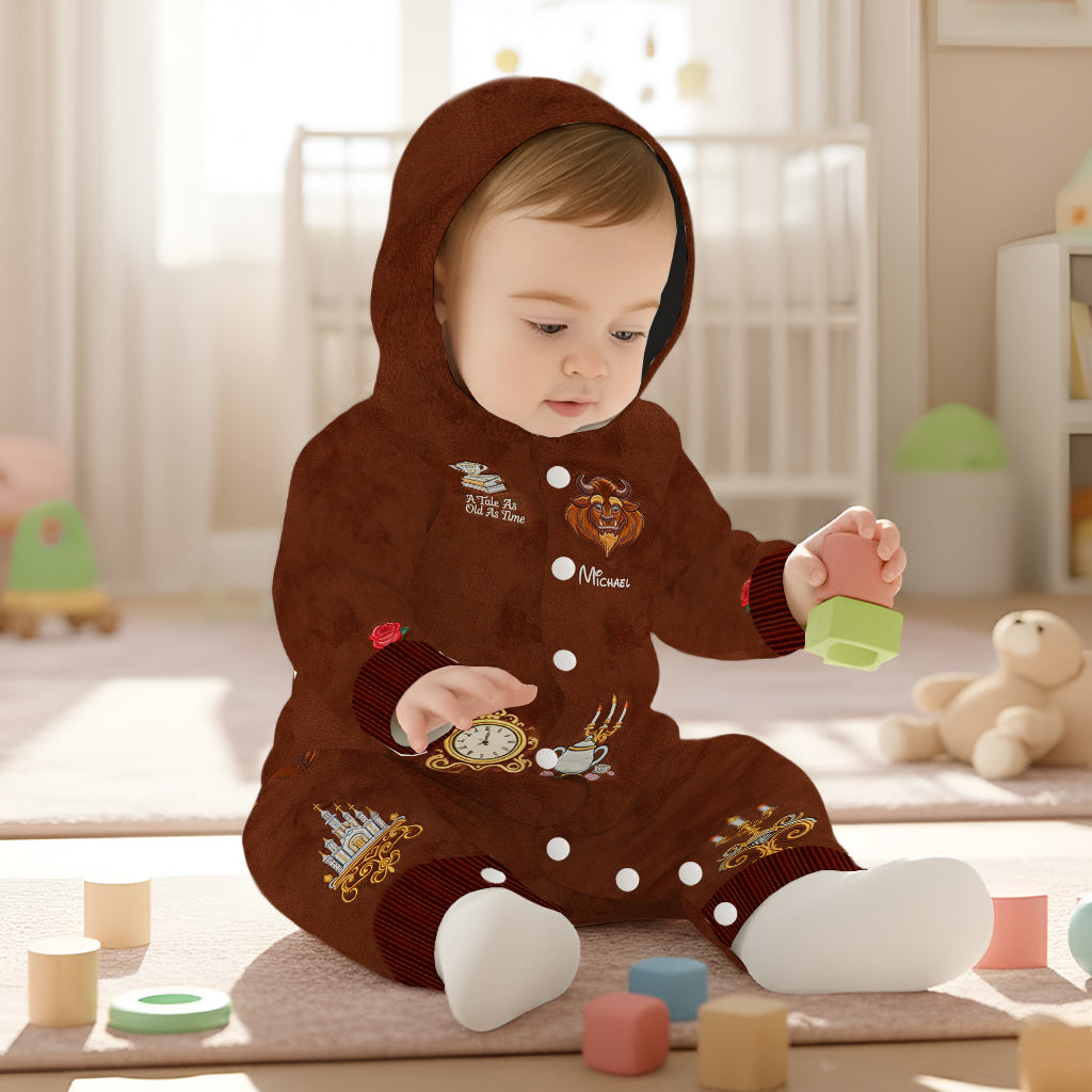 Tale As Old As Time - Personalized Beauty And The Beast Hooded Jumpsuit
