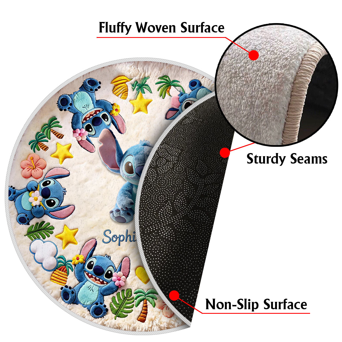 Ohand Means Family - Personalized Ohana Non-Slip Tufted Rug