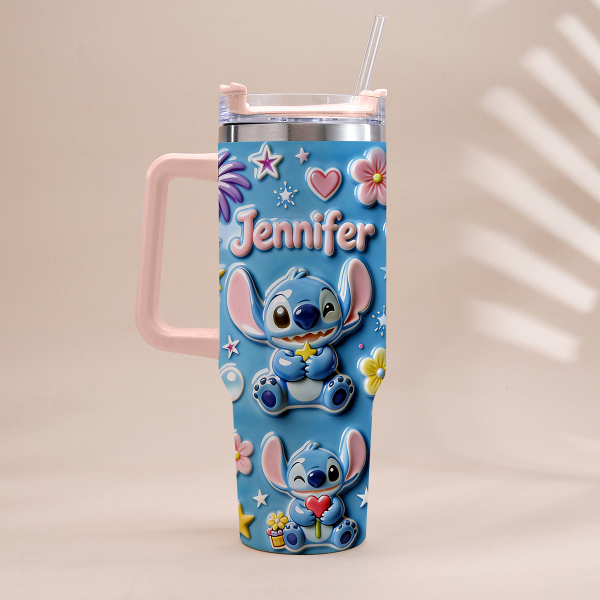 Ohana Means Family - Personalized Ohana Tumbler With Handle