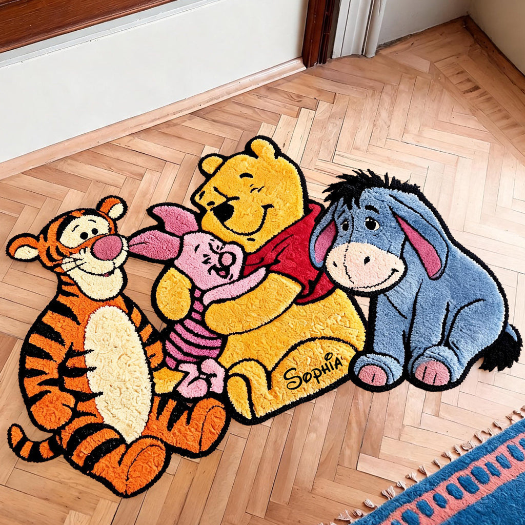 Friends - Personalized Yellow Bear Non-Slip Tufted Rug