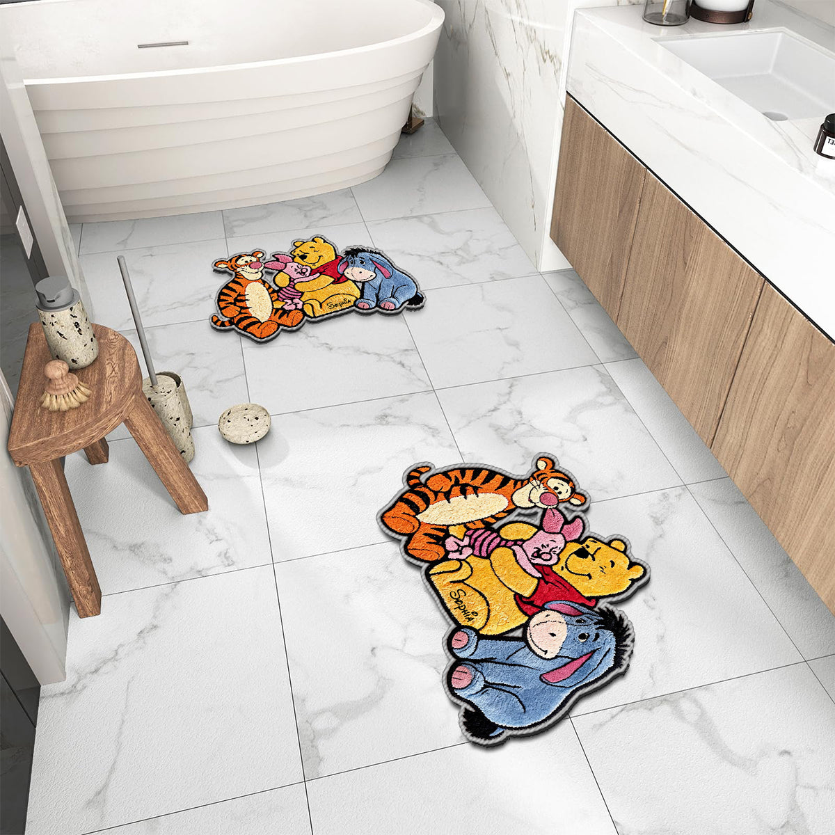 Friends - Personalized Yellow Bear Non-Slip Tufted Rug