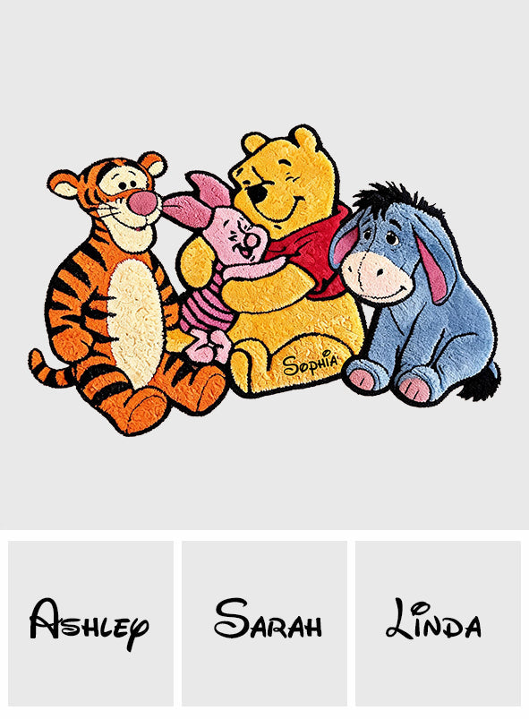 Friends - Personalized Yellow Bear Non-Slip Tufted Rug