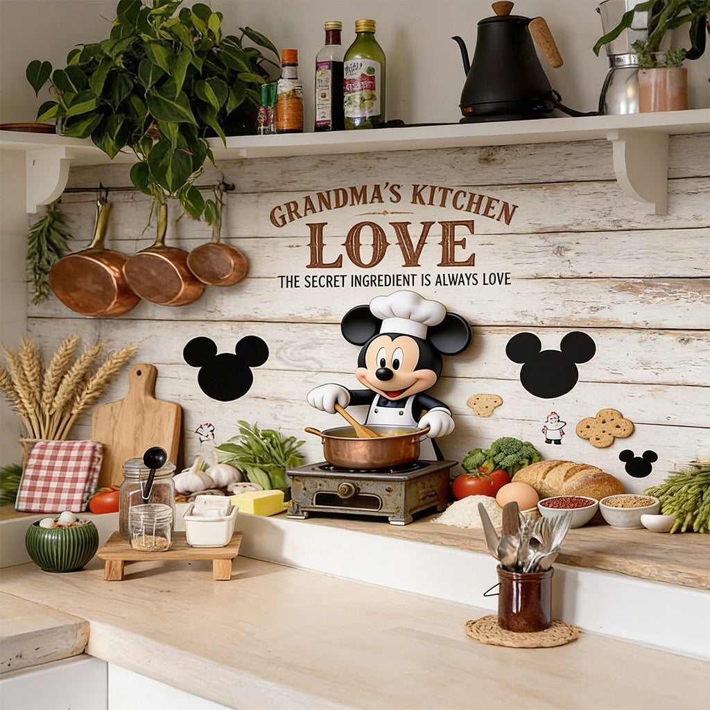 Cute Mouse Oil-Proof Kitchen Backsplash Decal - Personalized Mouse Wall Decal