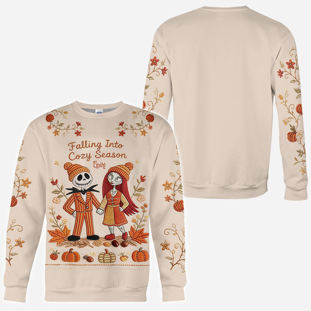 Nightmare Couple Autumn Vibes - Personalized Nightmare All Over Shirt