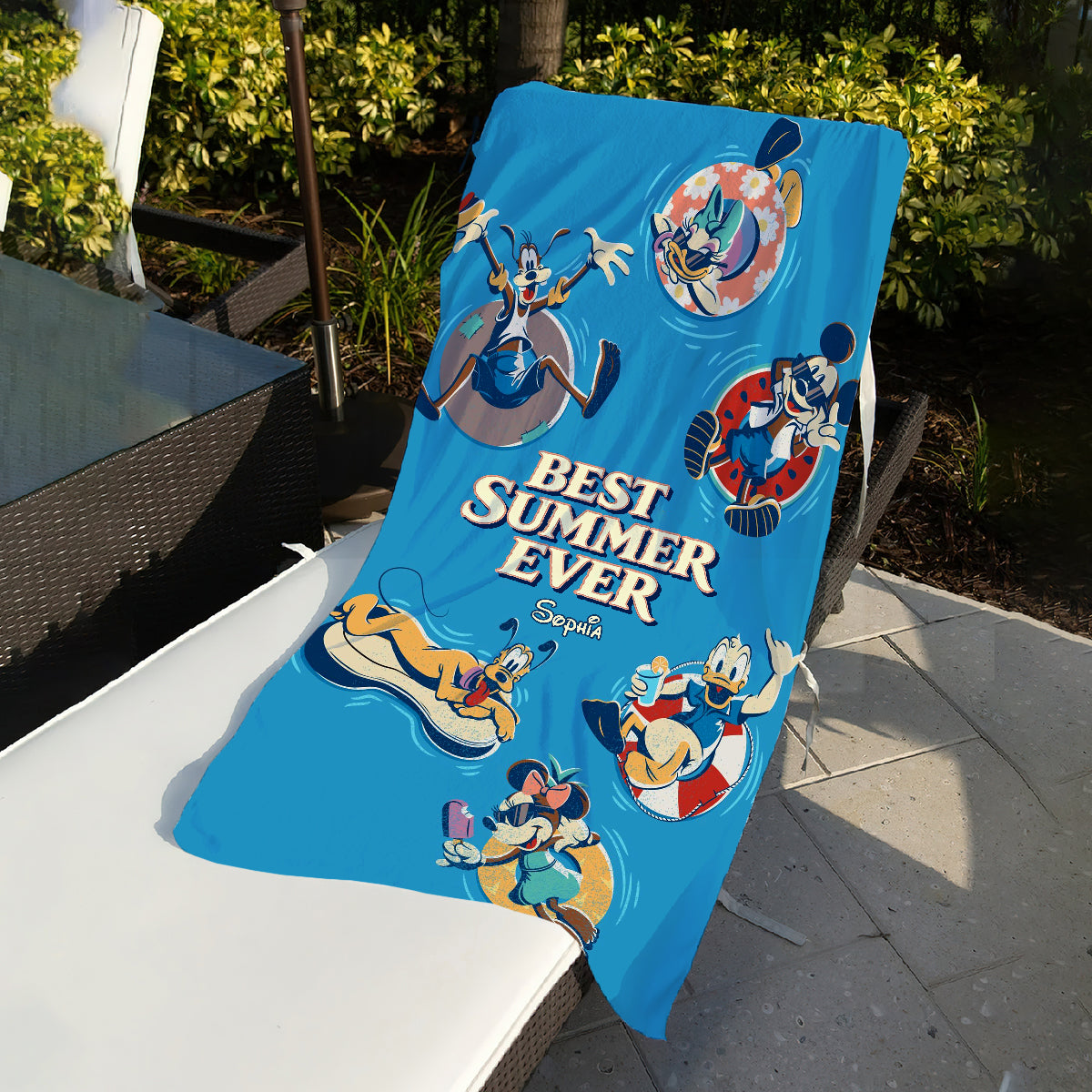 Best Summer Ever - Personalized Mouse Quick-dry Beach Towel/ Bath Towel