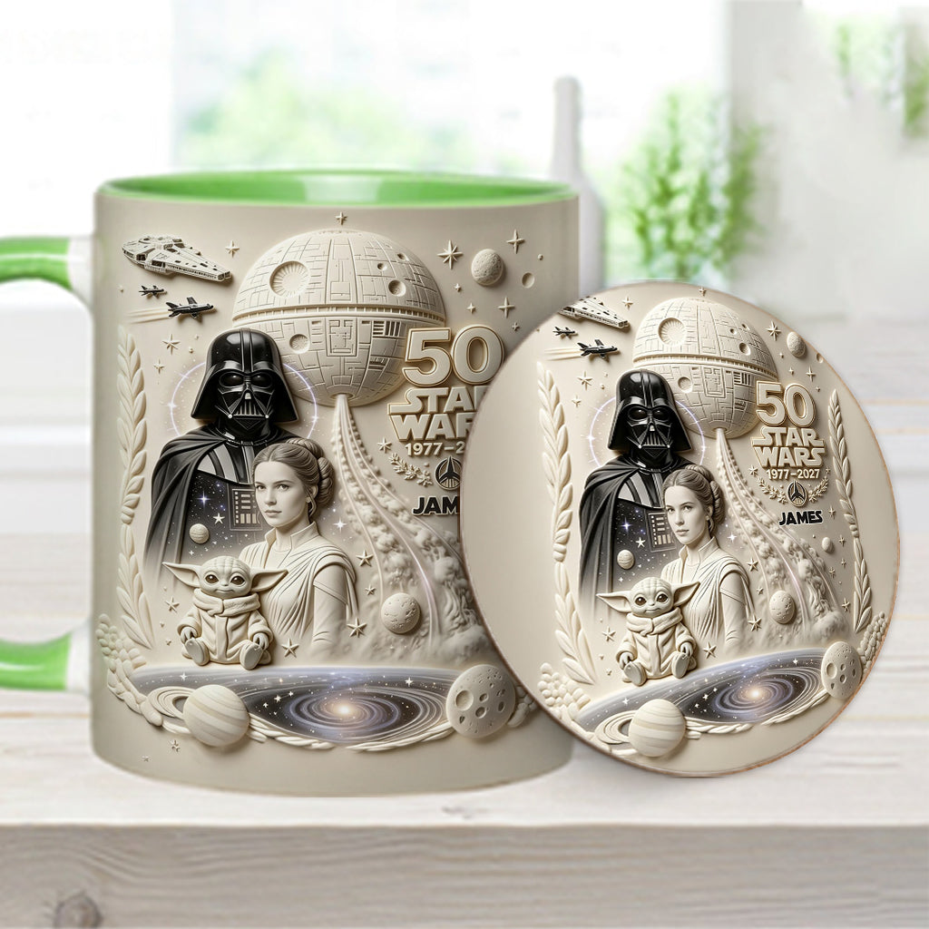 Dark Side 50th Anniversary - Personalized The Force Accent Mug & Coaster
