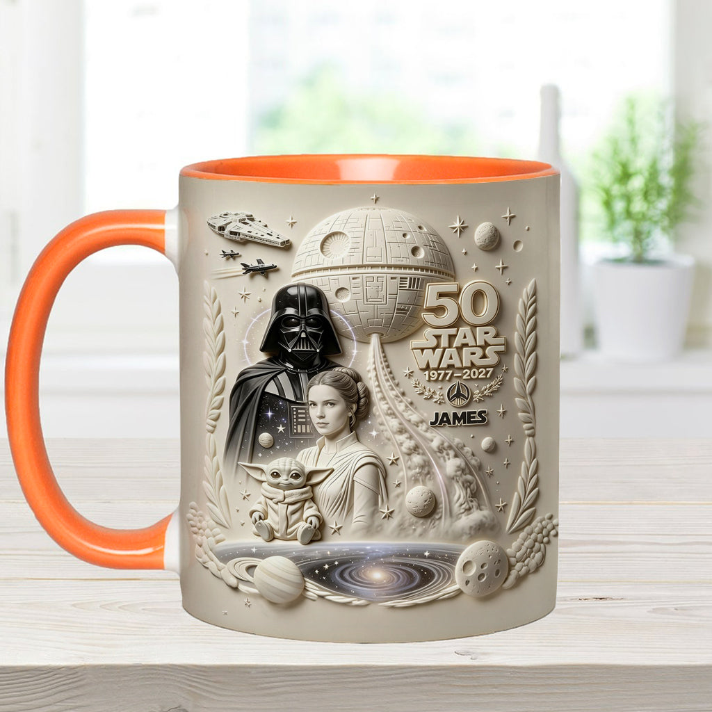 Dark Side 50th Anniversary - Personalized The Force Accent Mug & Coaster