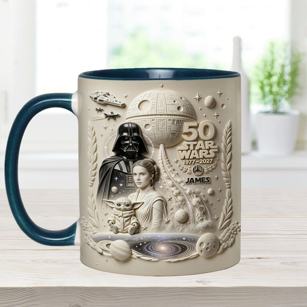 Dark Side 50th Anniversary - Personalized The Force Accent Mug & Coaster