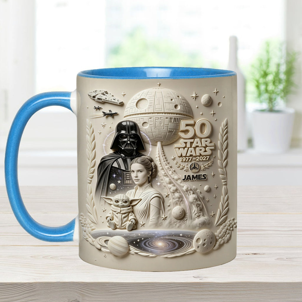 Dark Side 50th Anniversary - Personalized The Force Accent Mug & Coaster