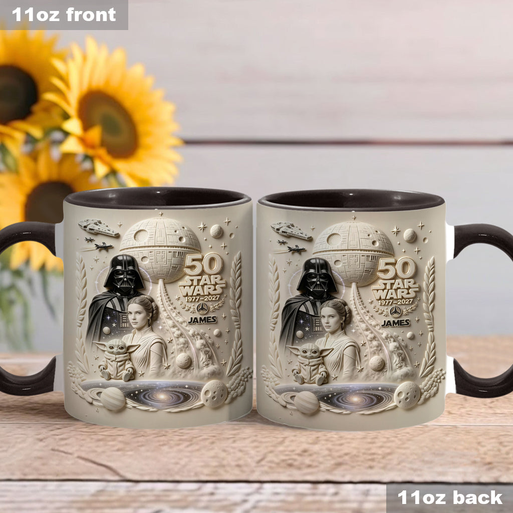 Dark Side 50th Anniversary - Personalized The Force Accent Mug & Coaster