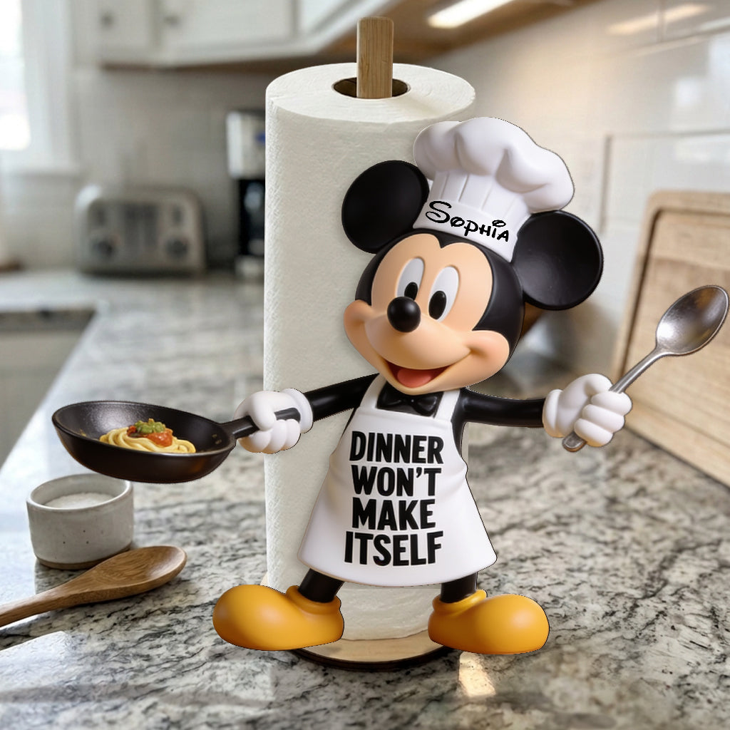 Won't Make Itself - Personalized Mouse Paper Towel Stand