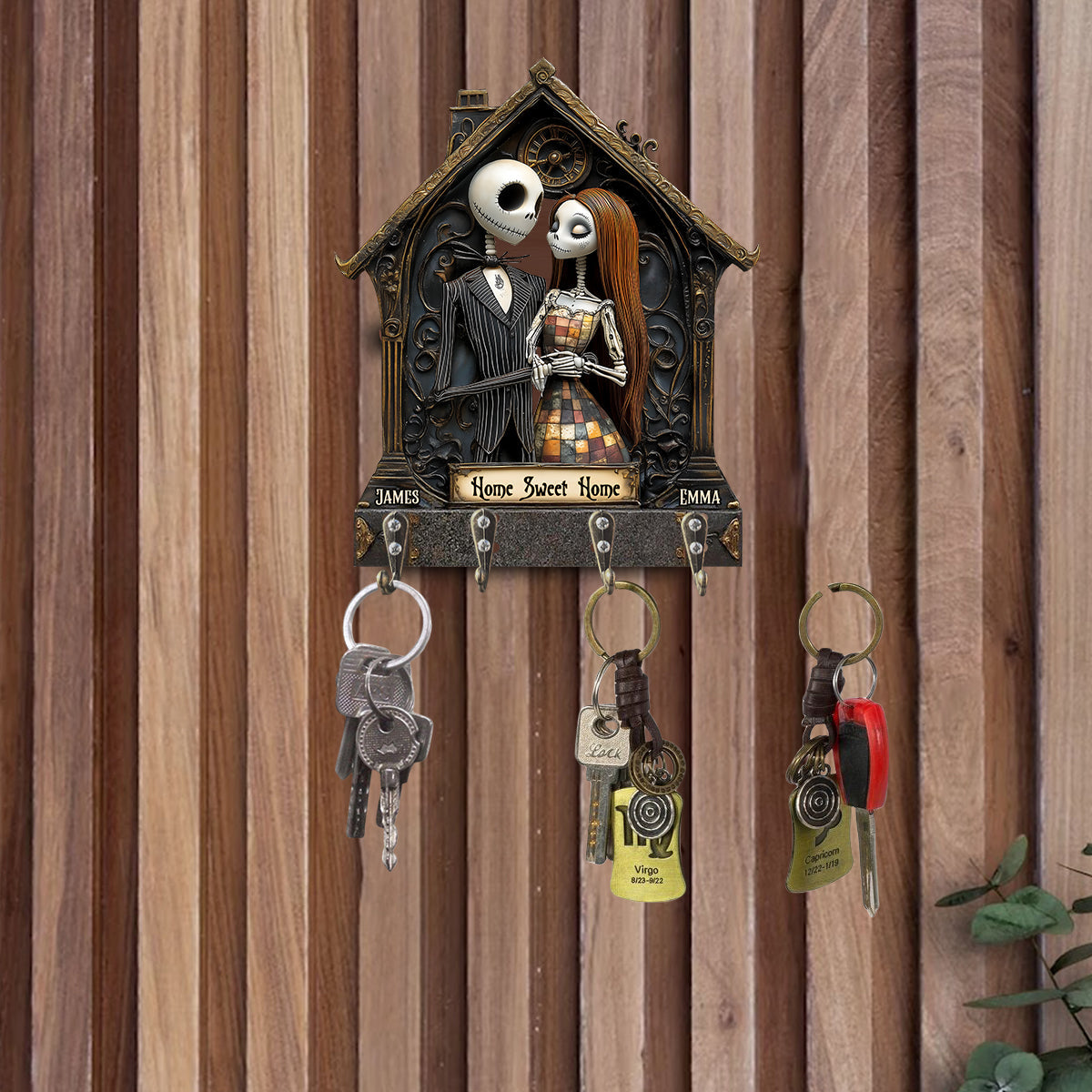 Home Sweet Home - Personalized Nightmare Custom Shaped Key Rack