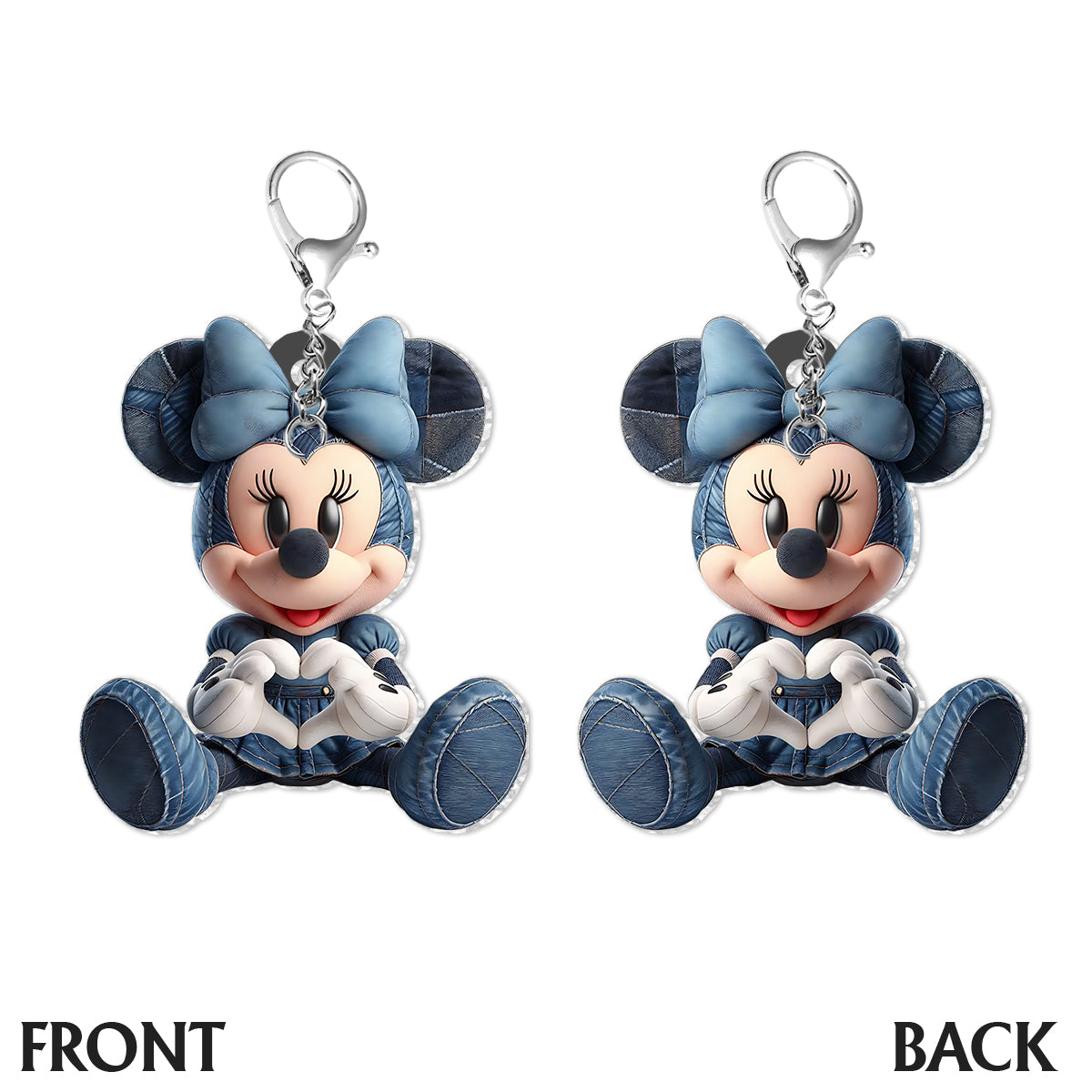 Magical Mouse Ears - Personalized Mouse Leather Tote Bag With Charm