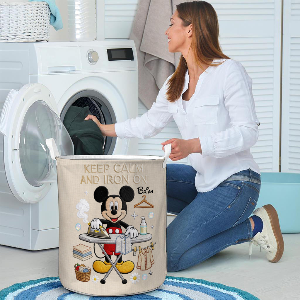 Keep Calm And Iron On - Personalized Mouse Storage Basket