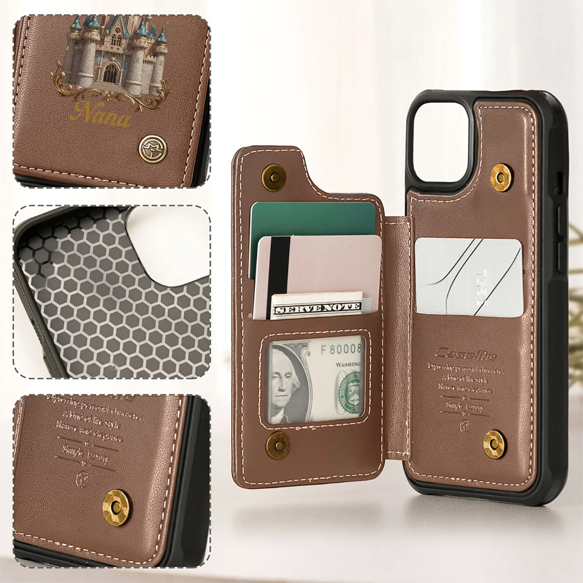 Blessed To Be Called Grandma - Personalized Mouse Phone Wallet With Charms