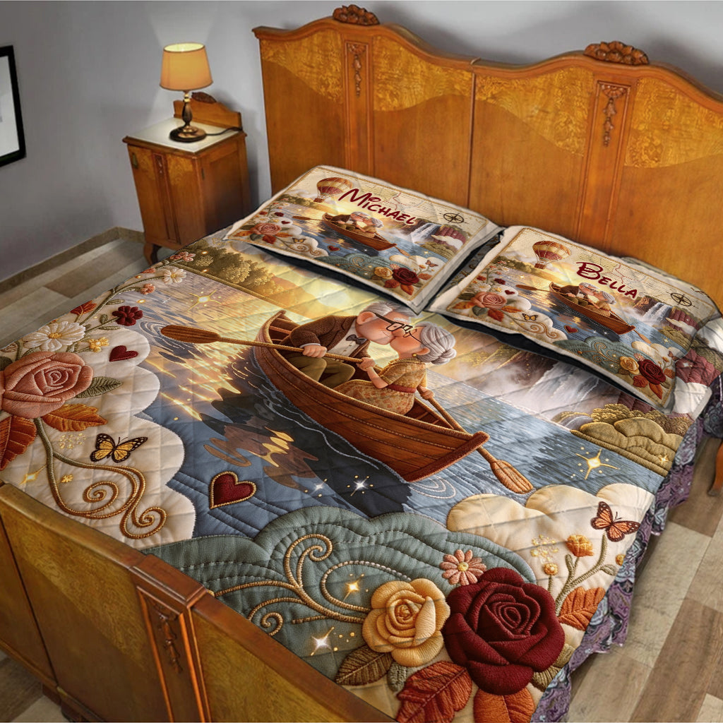 Together Was Our Greatest Adventures - Personalized Up Movie Couple Quilt Set