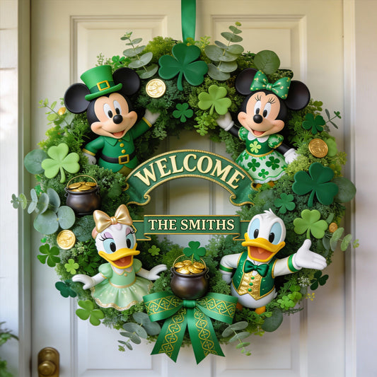 Lucky Friends - Personalized Mouse Custom Shaped Wood Sign