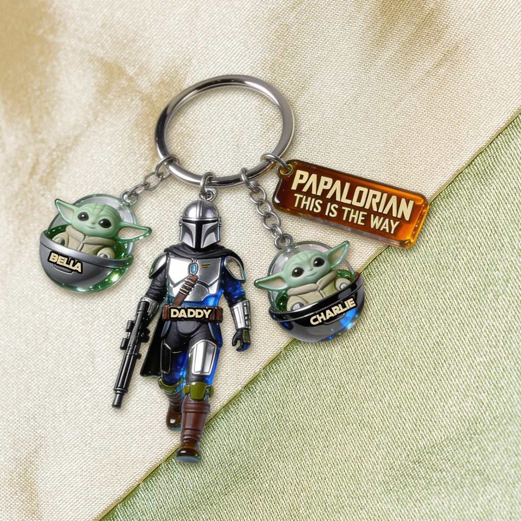 Galaxy Father’s Day - Personalized The Force Premium Keychain With Charms