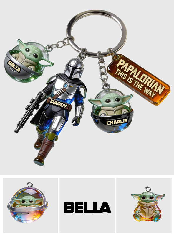 Galaxy Father’s Day - Personalized The Force Premium Keychain With Charms