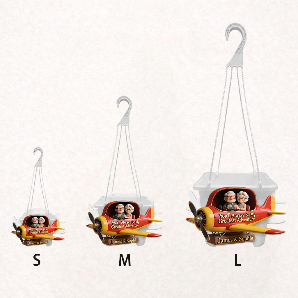 You Will Always Be My Greastest Adventure - Personalized Up Movie Couple Hanging Pot