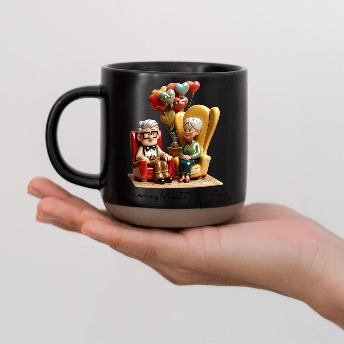 You Are My Greatest Adventure - Personalized Mouse Printed Pottery Mug