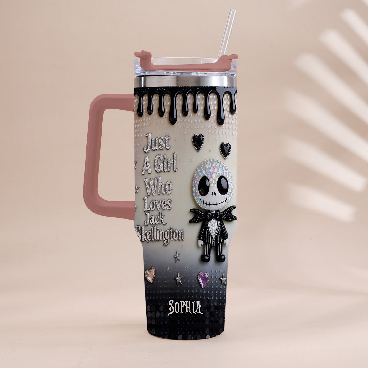 Just A Girl Who Loves Nightmare - Personalized Nightmare Tumbler With Handle