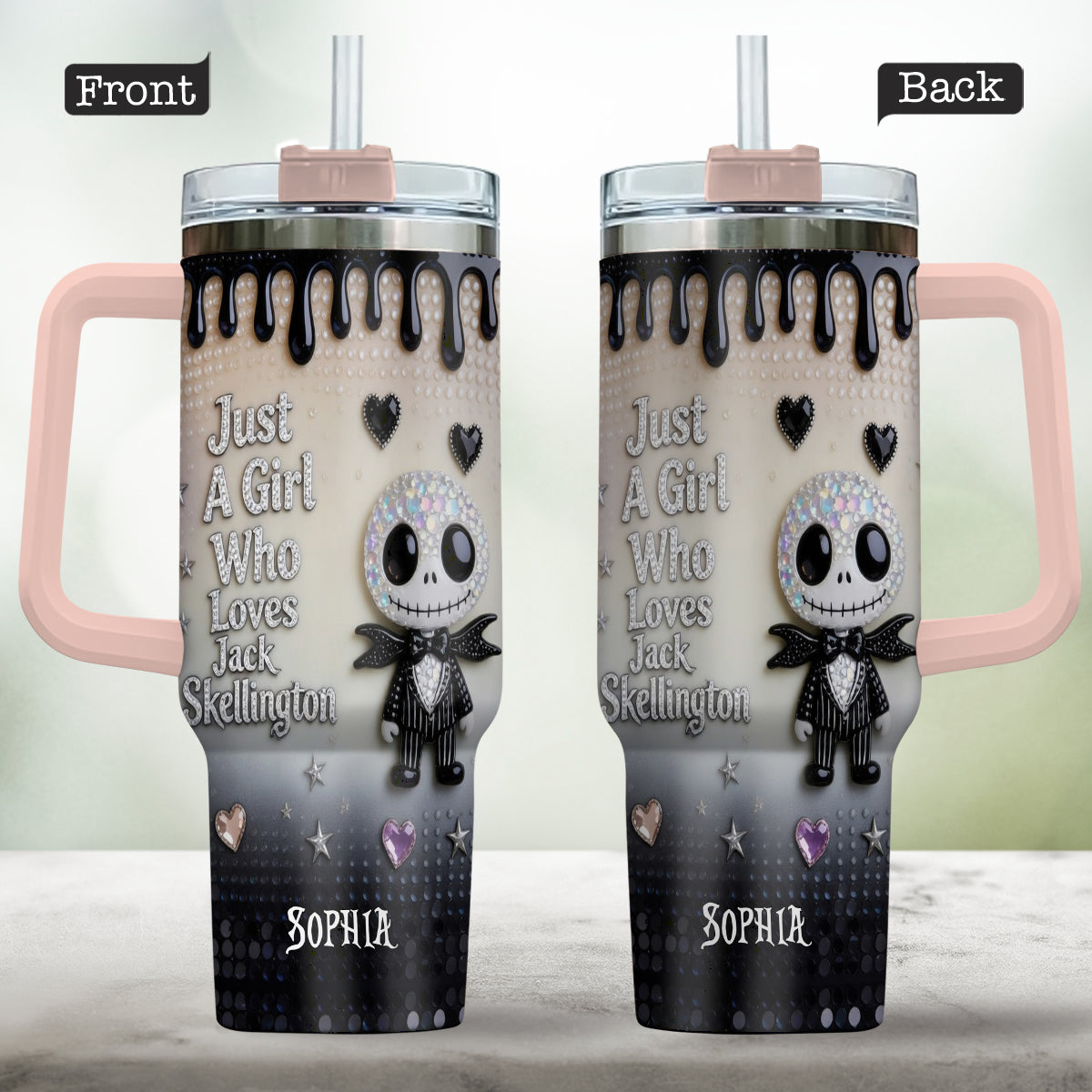 Just A Girl Who Loves Nightmare - Personalized Nightmare Tumbler With Handle