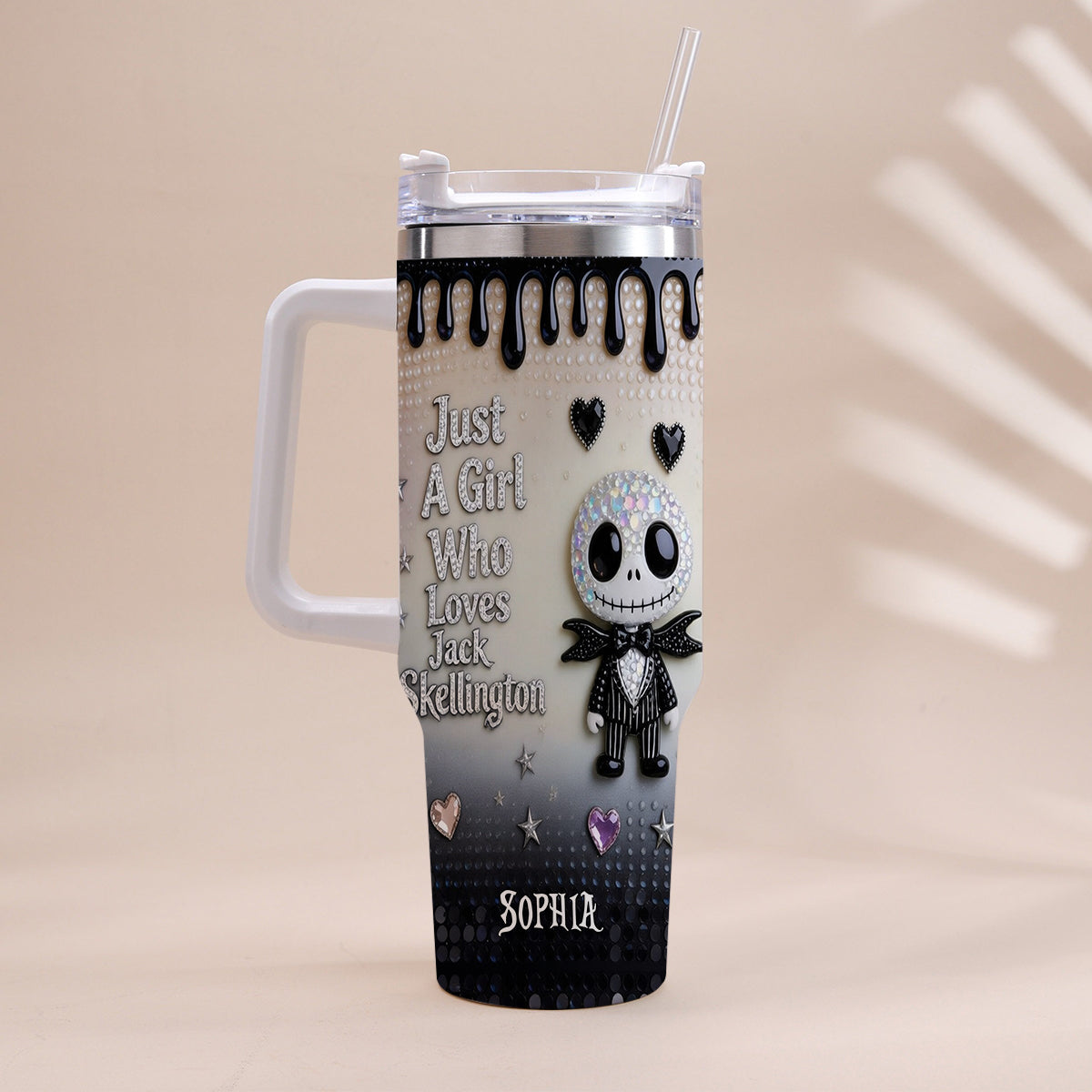 Just A Girl Who Loves Nightmare - Personalized Nightmare Tumbler With Handle