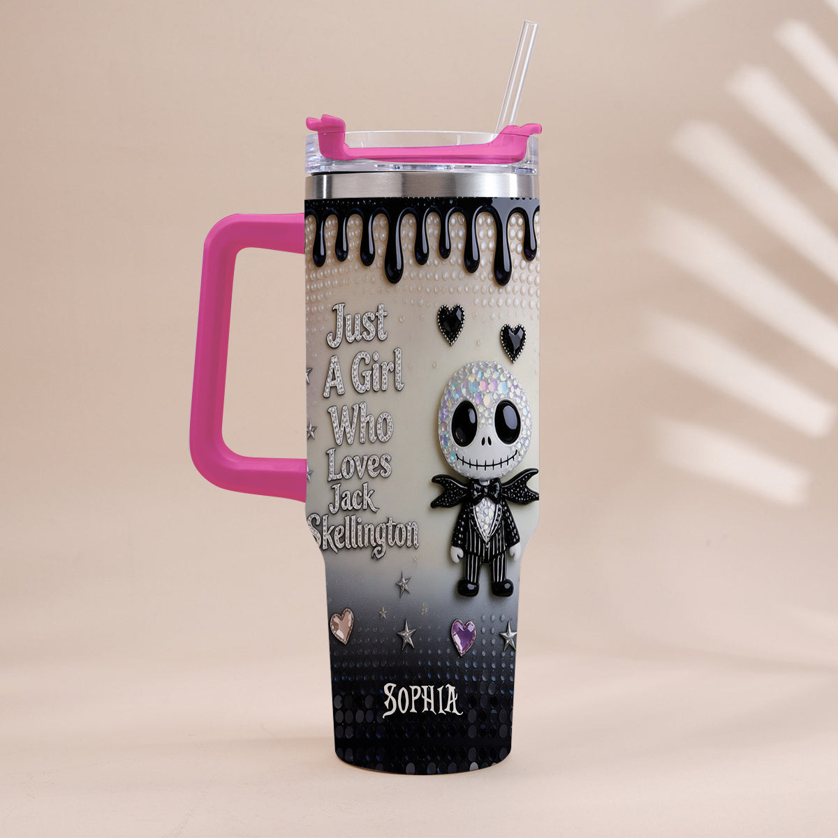 Just A Girl Who Loves Nightmare - Personalized Nightmare Tumbler With Handle