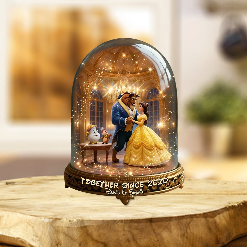 Magical Beauty And The Monster - Personalized Beauty And The Beast Custom Shaped Acrylic Plaque