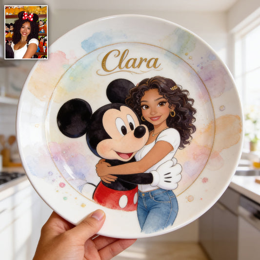 Magic Friends - Personalized Mouse Ceramic Round Plate