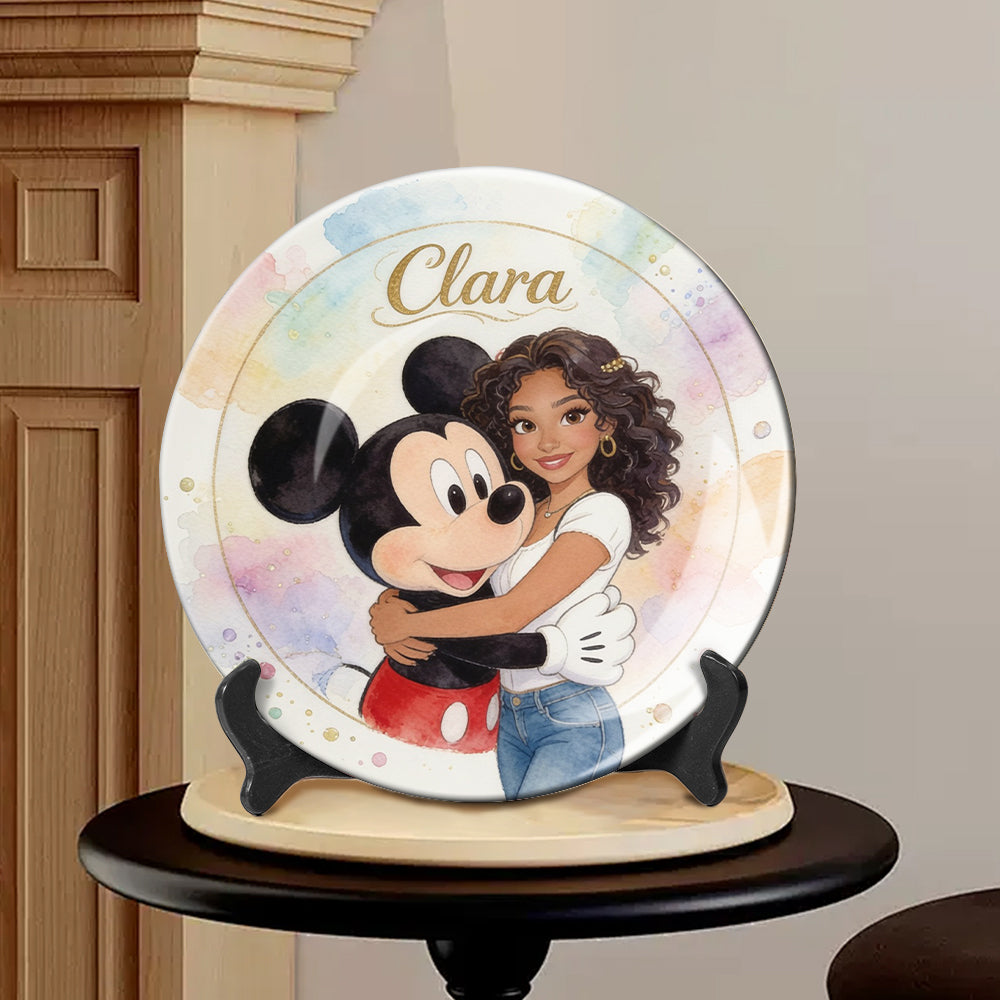 Magic Friends - Personalized Mouse Ceramic Round Plate