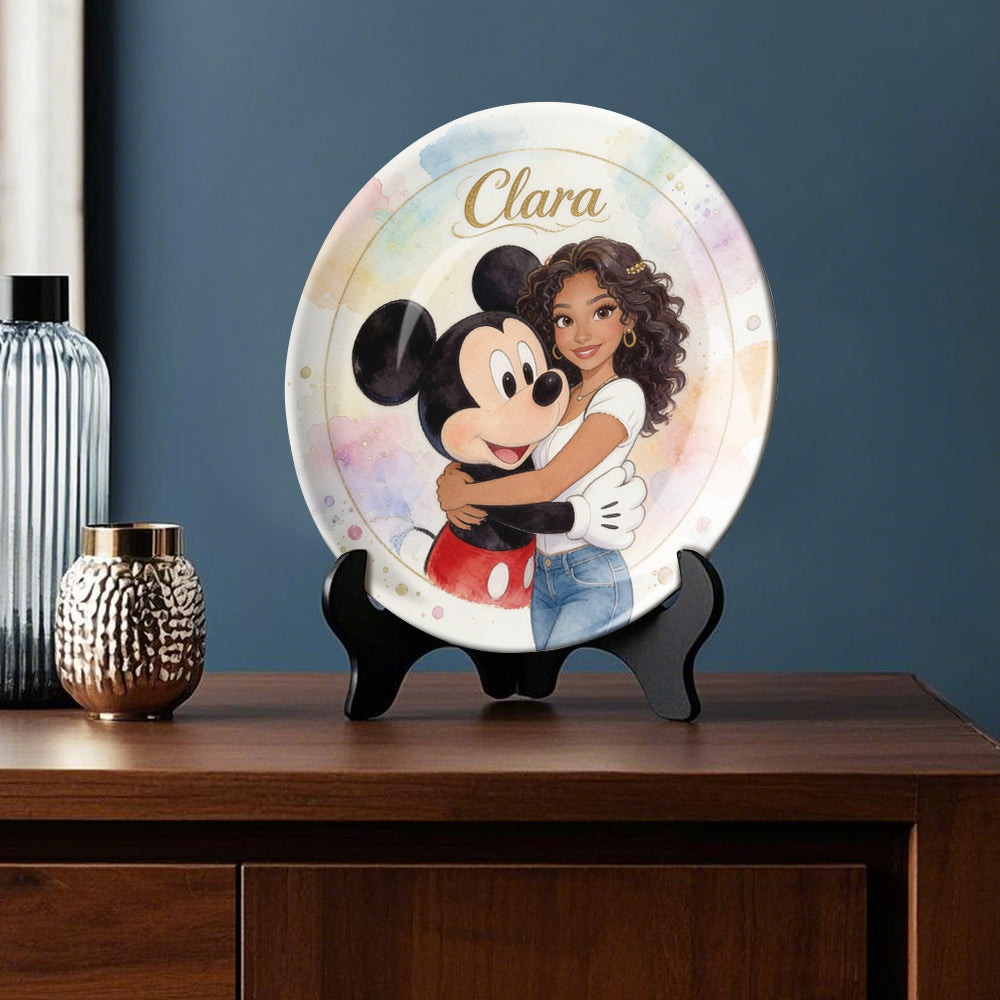 Magic Friends - Personalized Mouse Ceramic Round Plate
