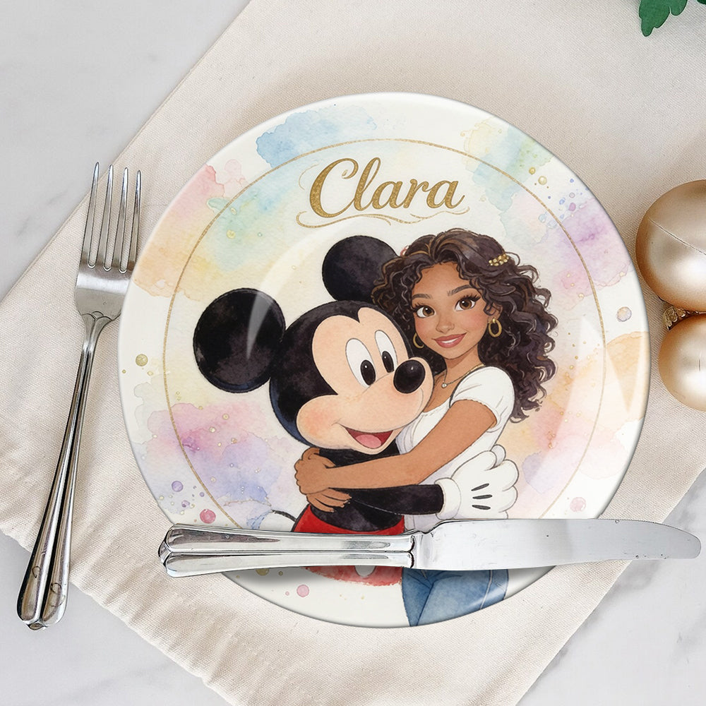 Magic Friends - Personalized Mouse Ceramic Round Plate