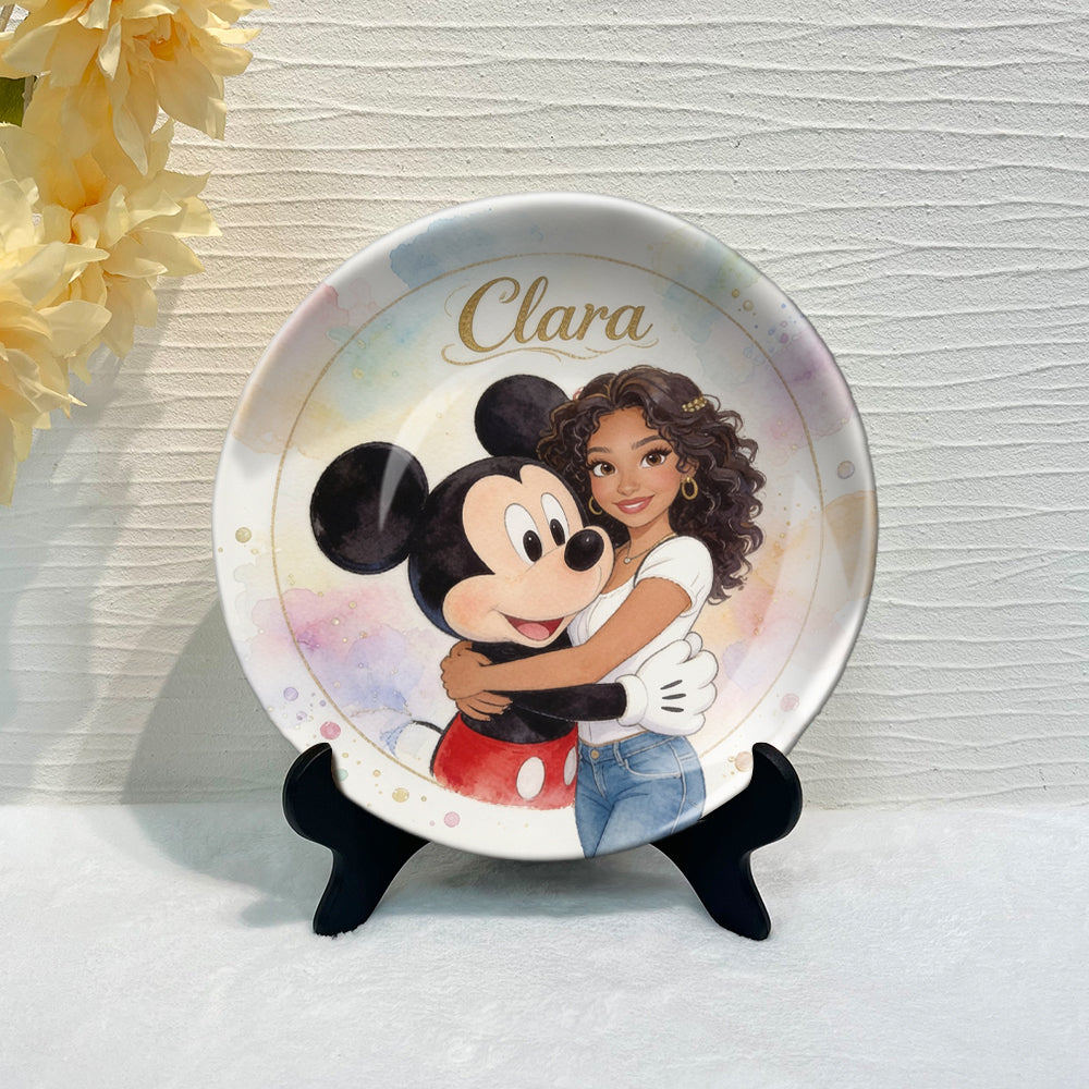 Magic Friends - Personalized Mouse Ceramic Round Plate