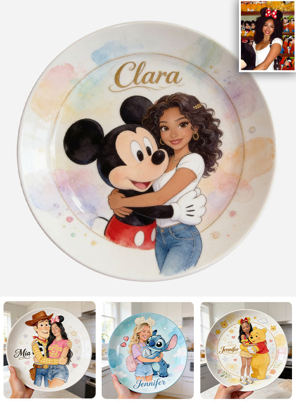 Magic Friends - Personalized Mouse Ceramic Round Plate