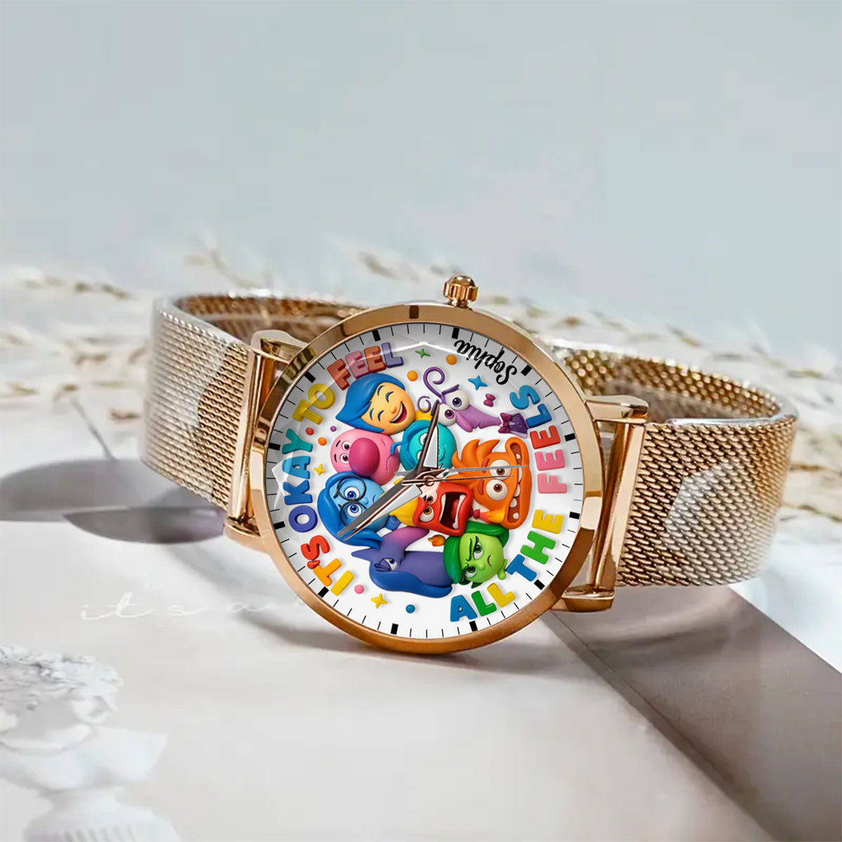 It's Okay To Feel All The Feels - Personalized  Women Hand Watch