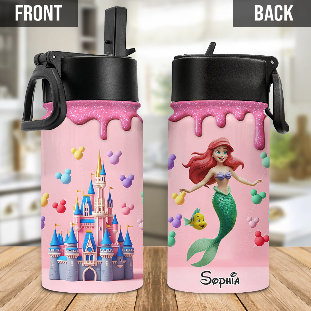 Magical Princess - Personalized Mouse Kids Water Bottle
