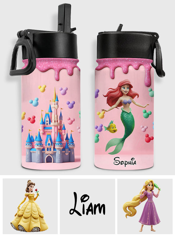 Magical Princess - Personalized Mouse Kids Water Bottle