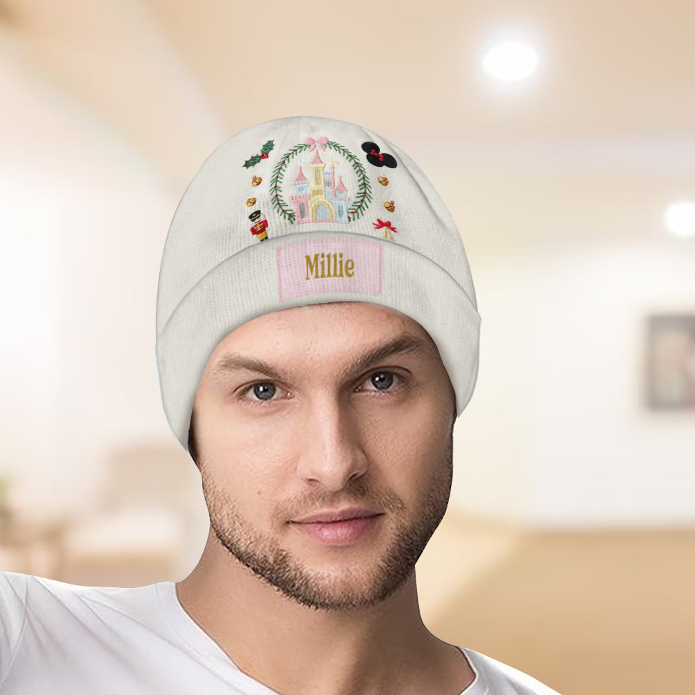 Magical Christmas Castle - Personalized Kid Beanie Hat