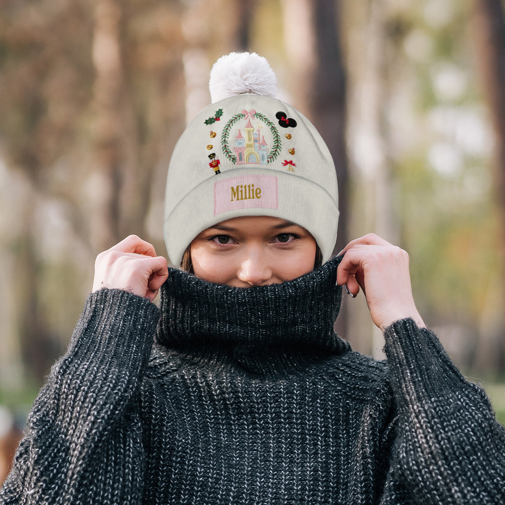 Magical Christmas Castle - Personalized Kid Beanie Hat