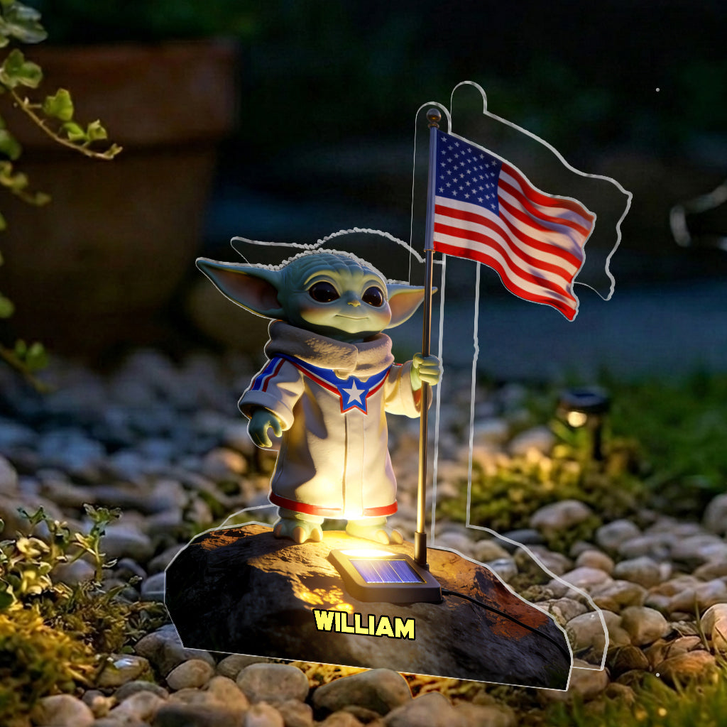 May The 250th Be With You - Personalized The Force Solar Acrylic Light