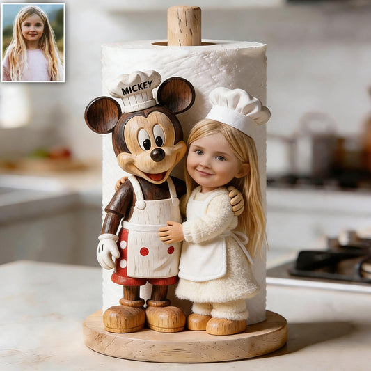 Cartoon Mouse & Friend - Personalized Kid Paper Towel Stand