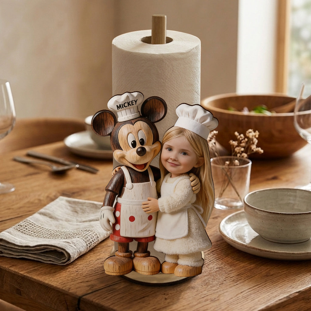 Cartoon Mouse & Friend - Personalized Kid Paper Towel Stand