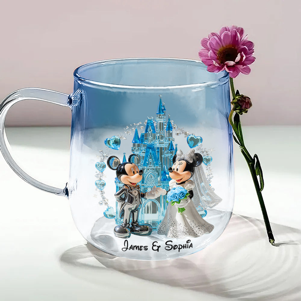 Happily Ever After - Personalized Mouse Gradient Glass Mug