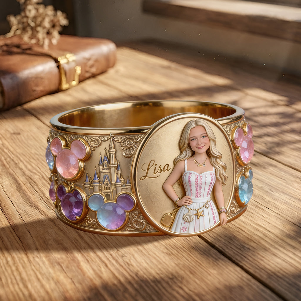 Magical Trip - Personalized Dream Trip Shaped Cuff Bracelet