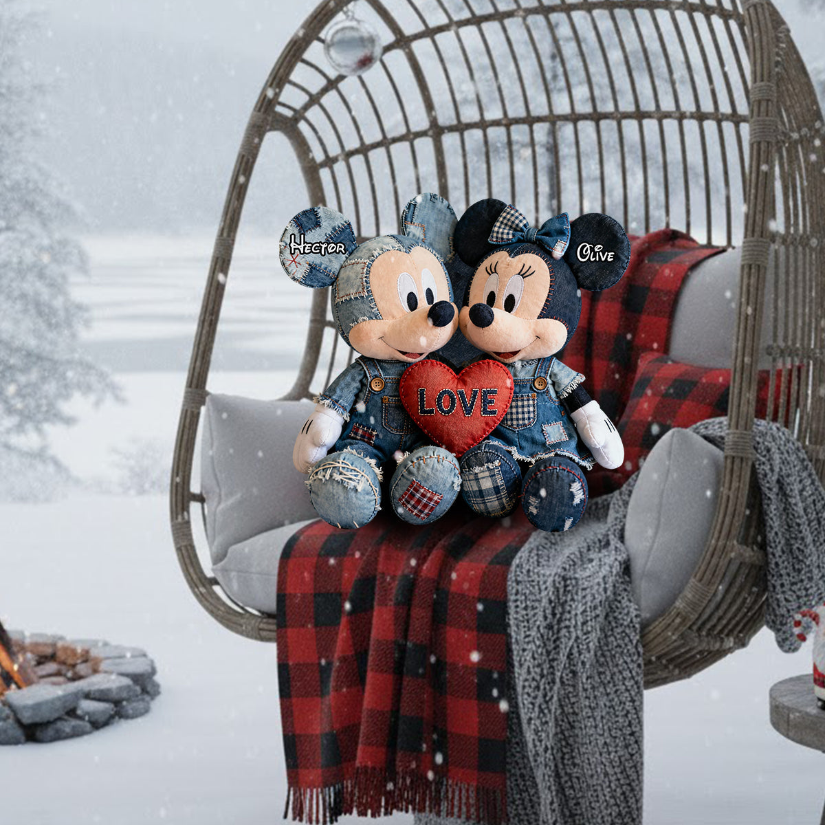 Perfect Gift For Couple - Personalized Mouse Faux Fur Shaped Pillow