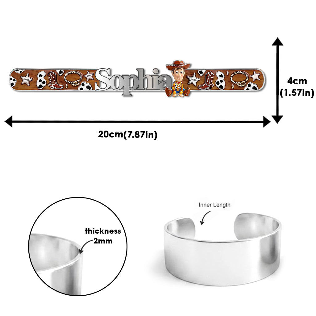 Cartoon Character Toy - Personalized Movie For Kids Shaped Cuff Bracelet