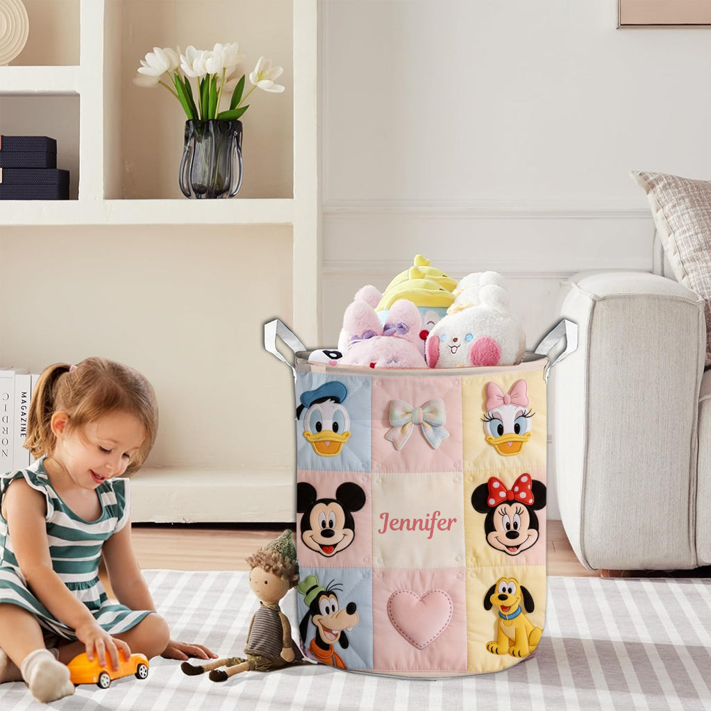 Kids Storage Basket - Personalized Mouse Storage Basket